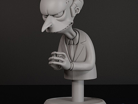 Mr Burns Büste 3D STL 3D Druckmodell