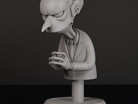 Mr Burns Bust 3D STL 3D Print Model