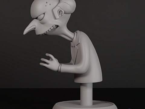 Mr Burns Büste 3D STL 3D Druckmodell