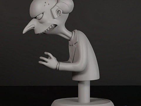 Mr Burns Bust 3D STL 3D Print Model