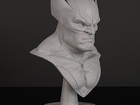 Wolverine Bust - Printable STL 3D Print Model