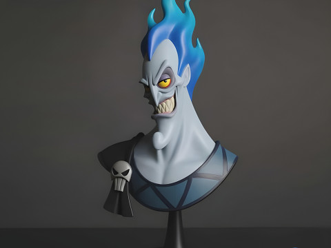 Hades Büste 3D STL - Herkules Disney Figur 3D Druckmodell