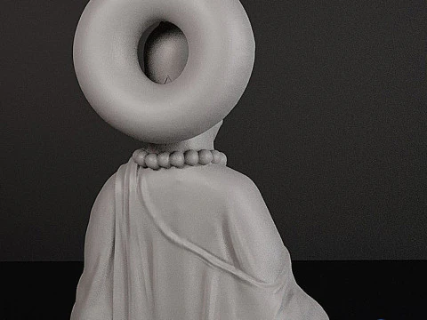 Homer Simpson Buddha STL 3D Print Model 3D Print Model