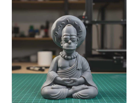 Homer Simpson Buddha STL 3D Print Model 3D Print Model