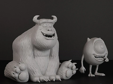 Mike y Sulley - Modelos de impresi&oacute;n de resina 3D inspirados en Monsters Inc Modelo de impresión 3D