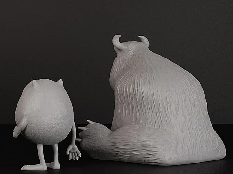 Mike y Sulley - Modelos de impresi&oacute;n de resina 3D inspirados en Monsters Inc Modelo de impresión 3D
