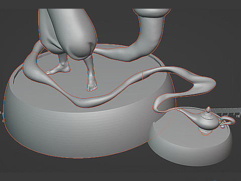 Aladdin Genie 3D Print Diorama 3D Print Model