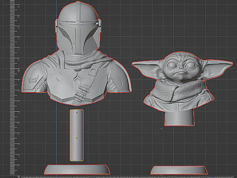 The Mandalorian Grogu 3D Printable Busts 3D Print Model