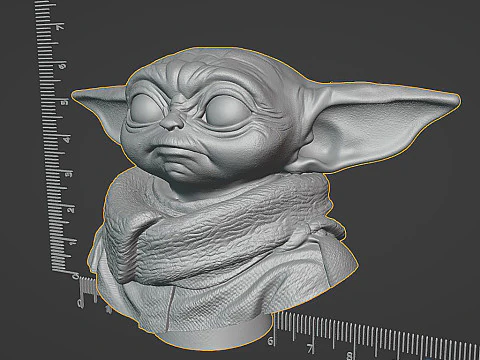 The Mandalorian Grogu 3D Printable Busts 3D Print Model