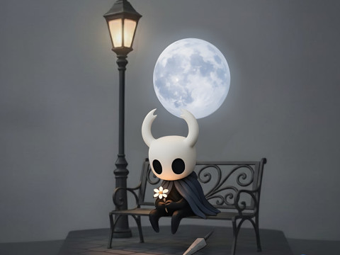 The Knight - Hollow Knight Diorama STL 3D Print Model