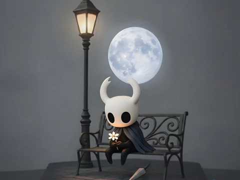 O Cavaleiro - Hollow Knight Diorama STL Modelo de Impressão 3D