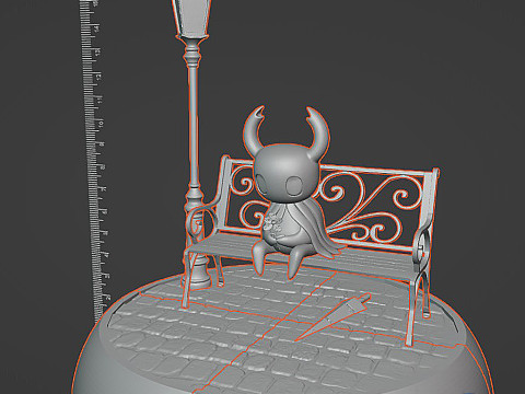 Ksatria - Diorama Ksatria Berongga STL Model Cetak 3D