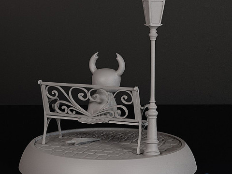 Ksatria - Diorama Ksatria Berongga STL Model Cetak 3D