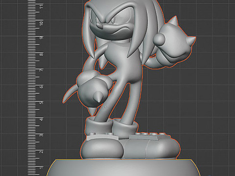 Knuckles l'échidné - Modèle imprimable en 3D STL Modèles 3D en vedette
