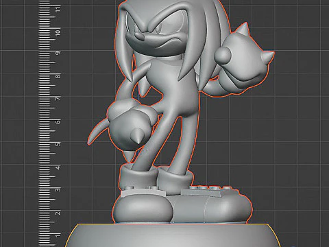 Knuckles the Echidna - 3D Printable Model STL 3D Print Model