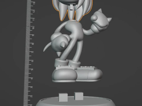 Knuckles the Echidna - 3D Printable Model STL 3D Print Model