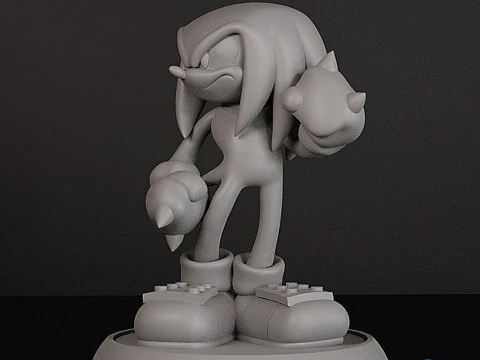 Knuckles the Echidna - 3D Printable Model STL 3D Print Model