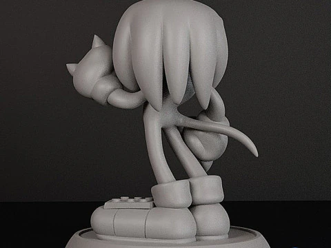 Knuckles the Echidna - 3D Printable Model STL 3D Print Model