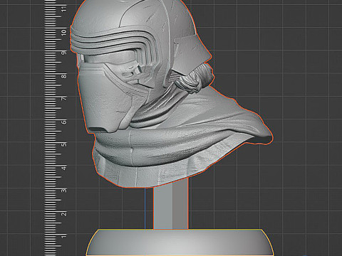 카일로 렌 흉상 STL 3D 프린트 모델