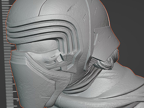카일로 렌 흉상 STL 3D 프린트 모델