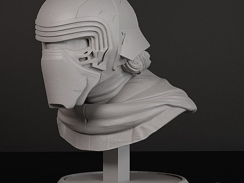 카일로 렌 흉상 STL 3D 프린트 모델