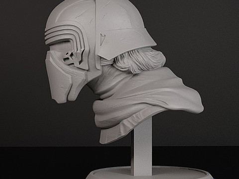 카일로 렌 흉상 STL 3D 프린트 모델