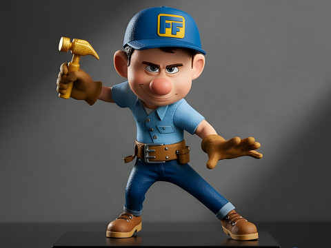 Bazowy model postaci do druku 3D Fix-It Felix Jr Model do druku 3D