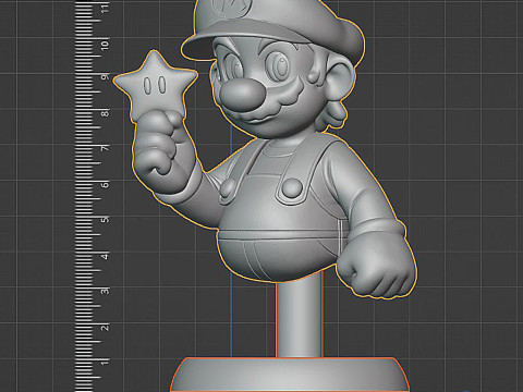 Busto de Super Mario con modelo STL imprimible en 3D de Super Star Modelo de impresión 3D
