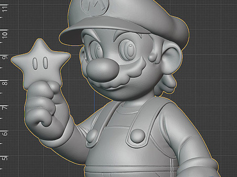 Busto de Super Mario con modelo STL imprimible en 3D de Super Star Modelo de impresión 3D