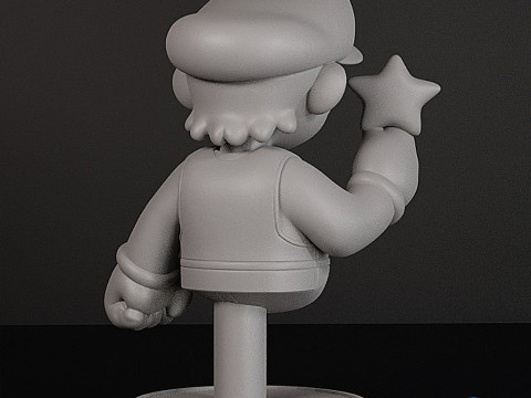 Busto de Super Mario con modelo STL imprimible en 3D de Super Star Modelo de impresión 3D