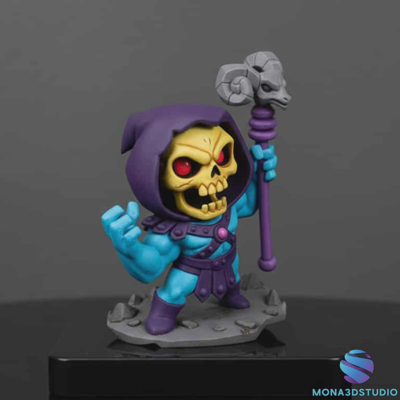Skeletor Masters of the Universe Chibi Toon STL 3D Printable Model Figure 3D Print Model .c4d .max .obj .3ds .fbx .stl .blend 