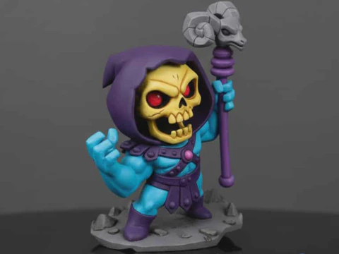 Skeletor Masters of the Universe Chibi Toon STL 3D figura modello stampabile Modello di stampa 3D