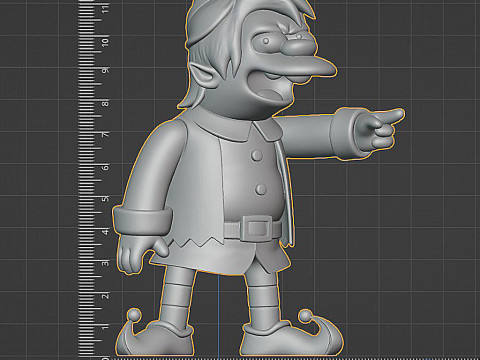 Нельсон Манц Рождественский эльф Симпсоны STL 3D-модель для печати 3D Принт Модель