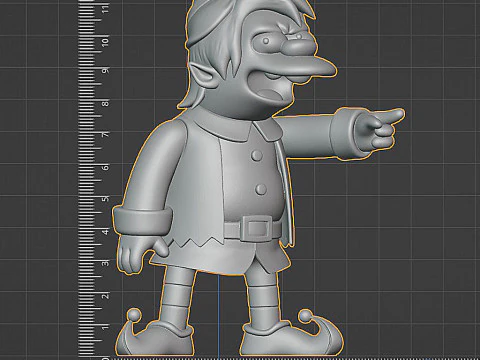 Nelson Muntz The Simpsons Christmas Elf STL 3D Print Model 3D Print Model