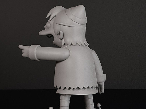 Нельсон Манц Рождественский эльф Симпсоны STL 3D-модель для печати 3D Принт Модель