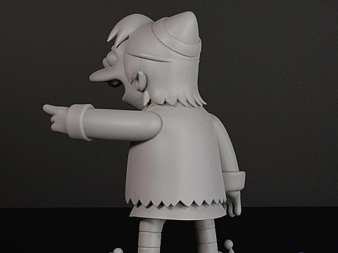 Nelson Muntz The Simpsons Christmas Elf STL 3D Print Model 3D Print Model