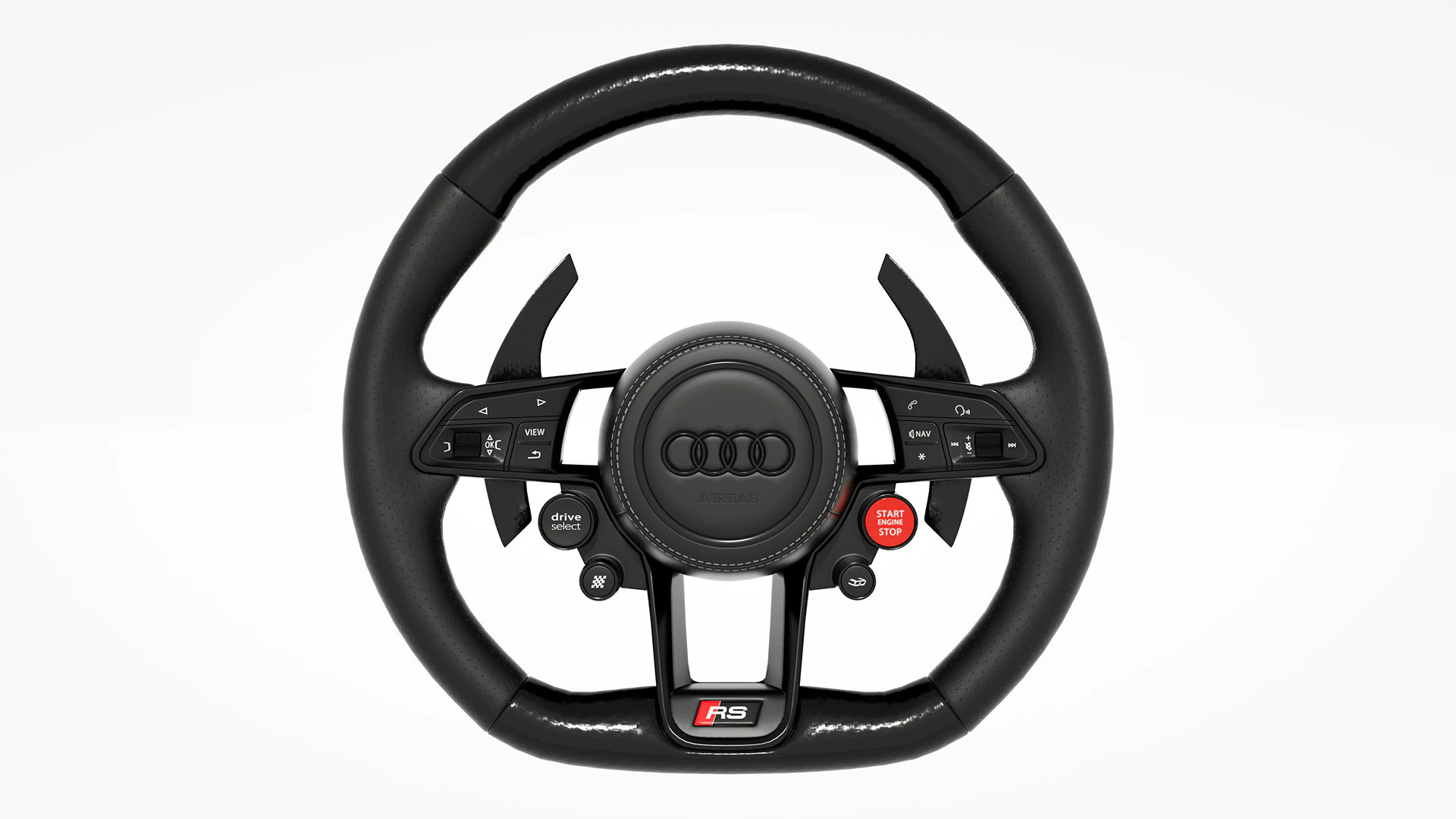 Audi R8 Steering wheel 3D Model .c4d .max .obj .3ds .fbx .stl .blend 