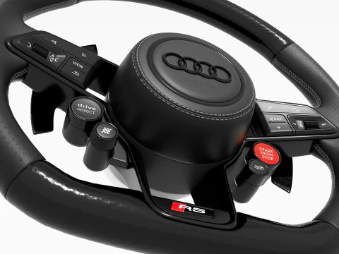 Audi R8 Steering wheel 3D Model