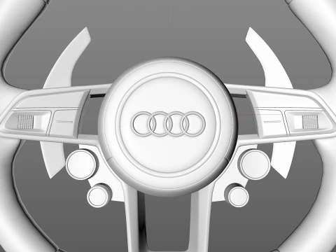 Audi R8 Steering wheel 3D Model