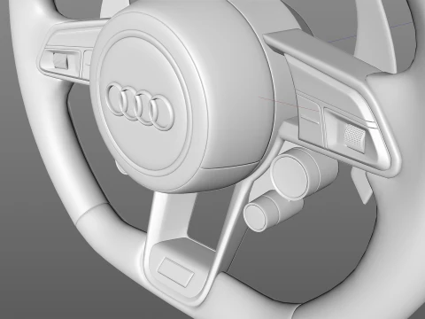 Audi R8 Steering wheel 3D Model