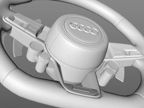 Audi R8 Steering wheel 3D Model