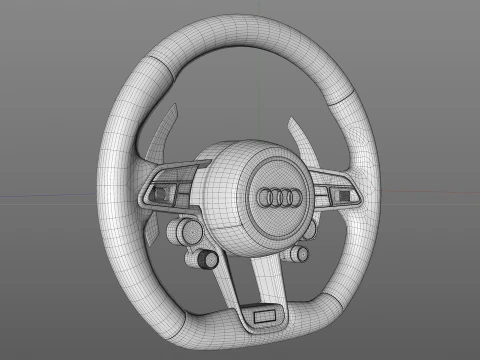 Audi R8 Steering wheel 3D Model