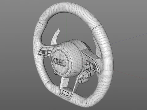 Audi R8 Steering wheel 3D Model