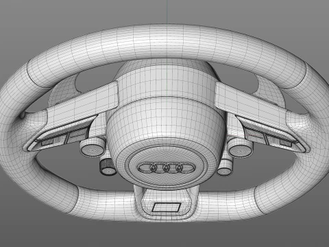 Audi R8 Steering wheel 3D Model