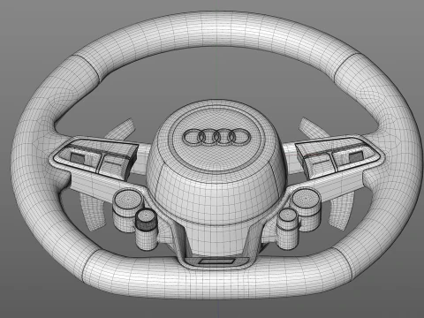Audi R8 Steering wheel 3D Model
