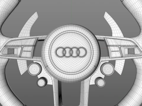 Audi R8 Steering wheel 3D Model