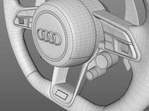 Audi R8 Steering wheel 3D Model