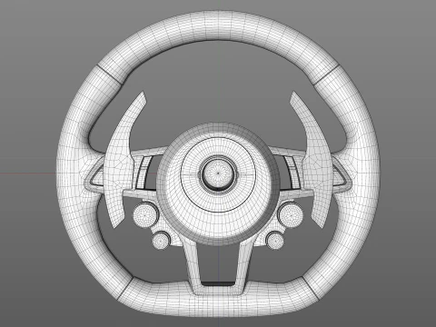 Audi R8 Steering wheel 3D Model