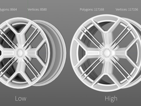 Polestar 6 wheel 3D 모델