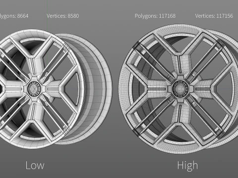 Polestar 6 wheel 3D Model